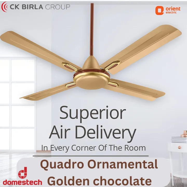 Orient Quadro Ornamental 56" Ceiling Fan (Golden Chocolate)