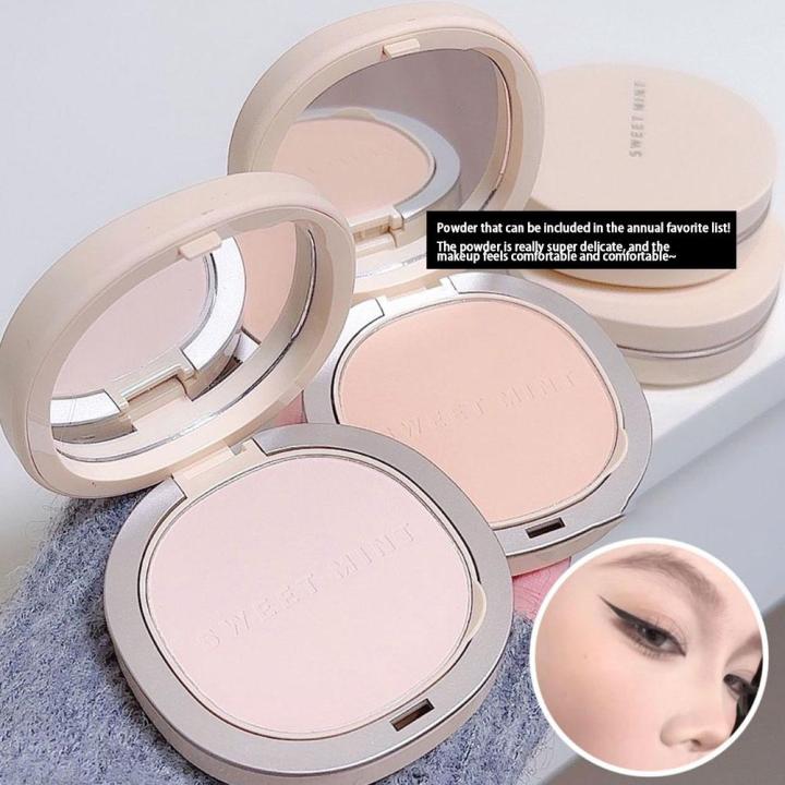 Natural Face Pressed Powder Makeup Oil-control Long Compact Powder Powder Lasting High Gloss Cream Matte Brightening Waterp C0I4