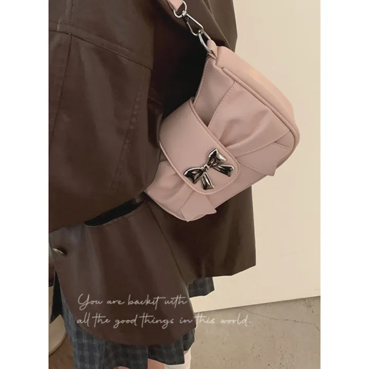 Fashionable%20Shoulder%20Bag%20Trendy%20Bow%20Buckle%20High%20Quality%20Crossbody%20Bag%20Sweet%20Design%20Handbag%20for%20Women'S%20Bag%20Girls'%20Accessory%20Daily%20Use%20Casual%20Outings%20Party%20Bag%20-%20Image%206