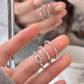 Sweet, stacked twist rings, women's thin rings, delicate and fashionable, versatile open rings, ins style, niche index finger rings, tide rings. 
