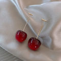 Cute Cherry Fruit Acrylic Earrings Fashionable Sweet Cherry Earrings For Women BAWEI. 