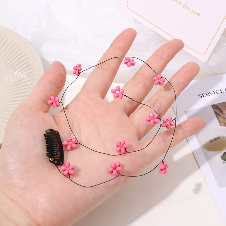 Cute%20Little%20Flower%20Braid%20Fairyism%20Hair%20Chain%20Flower%20Small%20Hairpin%20Summer%20Versatile%20Side%20Tassels%20Hair%20Rope%20-%20Image%205