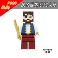 8pcs/set Minecraft Figures Building Steve Alex Blocks Bricks For Children Gift Toys PG8214. 