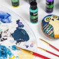 Clear Oval-Shaped Acrylic Painting Palette Transparent Plastic Artist Paint Color Mixing Trays - Non-Stick, Easy Clean, Mix Acrylic, Oil.
