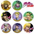 5.8cm JOJO Bizarre Adventure Jotaro Soft Button Pin Anime Laser Brooches Joseph Jolyne Dio Kira Yoshikage Giorno Protagonist Pin. 