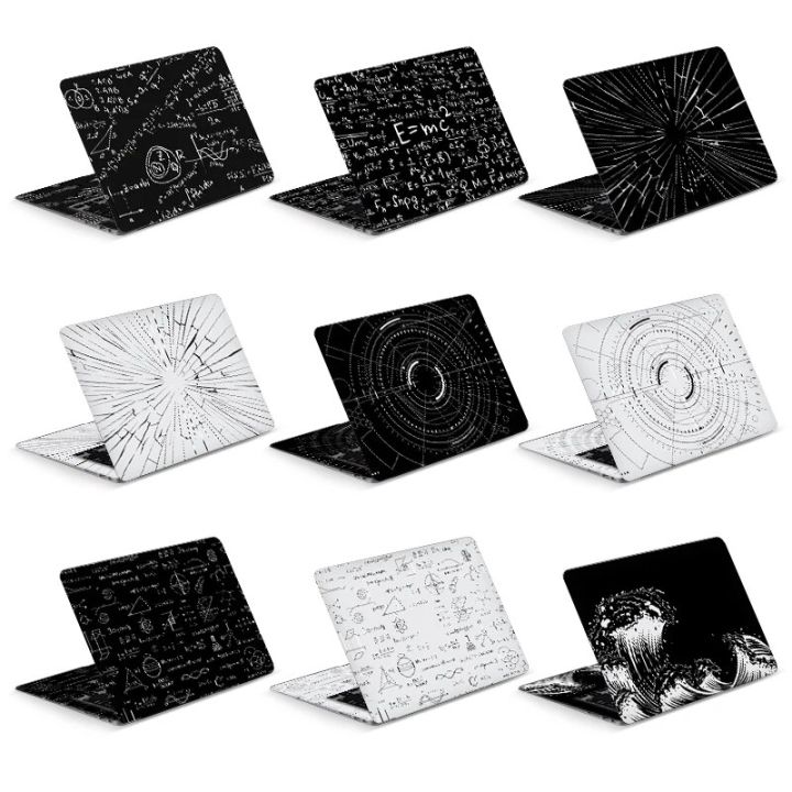 Black Cover Laptop Skin Stickers Notebook Film Vinyl Sticker 12131415.617for HP/Macbook/Acer/Msi Originality Decorate Decal