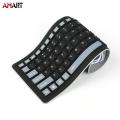 Foldable Silicone Keyboard USB Wired Silicon Flexible Soft Waterproof Roll Up Silica Gel Keyboard for PC Laptop Notebook.