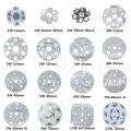 【Alizeker Mall】1W-36W High power LED PCB Board Lamp Panel White Star Sink 1W3W4W5W7W9W12W15W18W21W 24W30W36W Round Base Plate. 