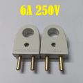 HOLE With Electrical Power Plug AC 250V 6A 2 Pin European Standard EU Male Plug Power Adapters Power Connector Cable Cord Male Plug Socket Plug Adapters Detachable Plug.