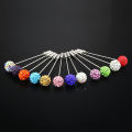 Women hijab long needle drill ball needle bandana styling needle pin head accessories factory wholesale.