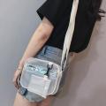 MOJOYCE Casual Fashion Women PVC Jelly Transparent Crossbody Mini Bag Girls Zipper Messenger Shoulder Handbags. 