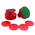 Air Hockey Puck Paddle Kit Ball Paddles Red Color Pusher Set Handles.