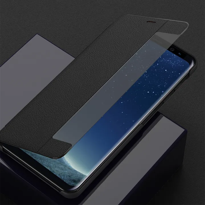 Smart%20case%20for%20Samsung%20Galaxy%20S8%20flip%20cover%20PU%20leather%20shockproof%20window%20view%20case%20-%20Image%203
