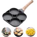 4 Hole Omelet Pan for Burger Eggs Ham PanCake Maker Frying Pans Non Stick No e Breakfast Grill Wok.