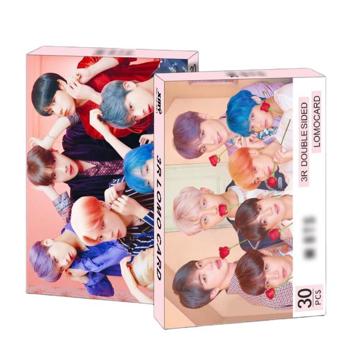 KPOP BTS 3R BTS Double-sided Printed LOMO Card Photocard with Signature Card 30 Pcs/box