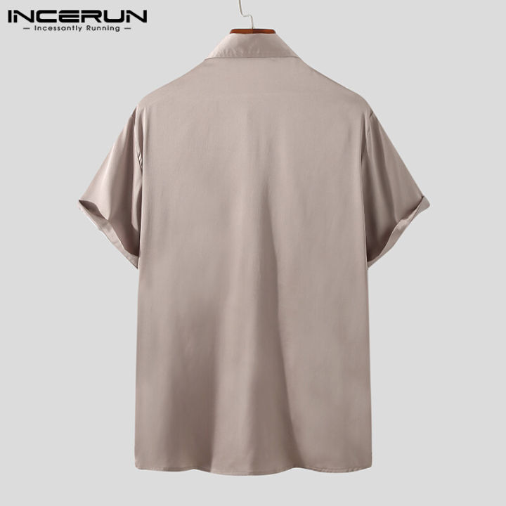 INCERUN%20Mens%20Stain%20Short%20Sleeve%20T%20Shirt%20Collared%20Button%20Down%20Formal%20Party%20Dress%20Tee%20Tops(Western%20Style)%20-%20Image%205