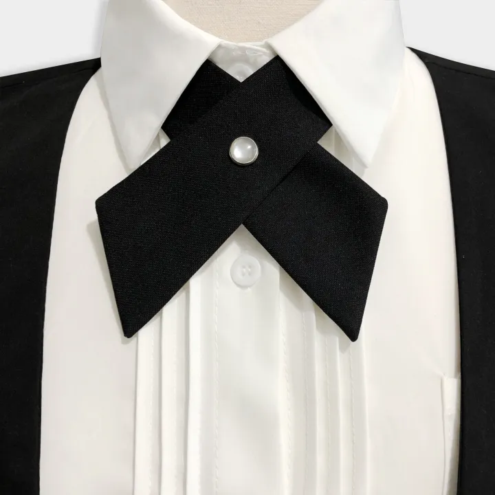 Crisscross%20bow%20tie%20fashionsolid%20color%20detachable%20collar%20jk%20Apparel%20Accessories%20-%20Image%203