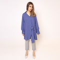 Retail Remedy Egyptian Blue Warp Kurti With Collar. 