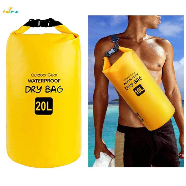 Waterproof Dry Bag Backpack Camping Boating Kayaking Roll Top Sack