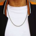 Men Stainless Steel New Round Rofe Chain Necklace. 