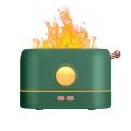 Simulation Flame Aroma Air Humidifier Desktop 2-in-1 Mist Humidifier & Aromatherapy Diffuser for Essential Oil with 3 Colors Atmosphere Lamp 200ML Capacity USB Powered for Home Office Yoga Low Noise Auto-off Protection. 