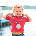 3PCS Metal Award Medals with Neck Ribbon Gold Silver Bronze Olympic Style for Sports Academics or Any Competition Diameter 5.1CM Small Wheat Pattern 123. 
