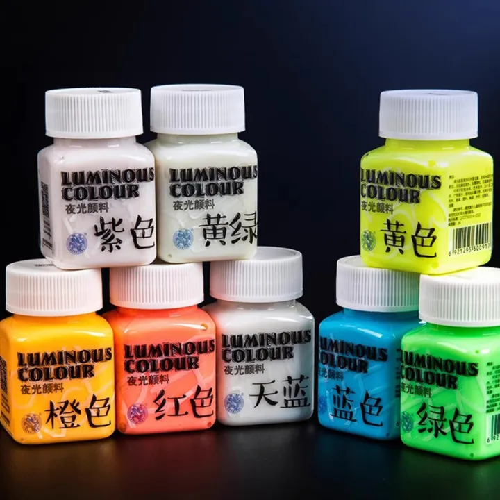 Fluorescent%20Acrylic%20Glow%20In%20The%20Dark%20Paint%20Brightness%20Luminous%20Student%20Hand%20Painted%20DIY%20Textile%20Wall%20Light%20Absorbing%20Pigment%20-%20Image%202