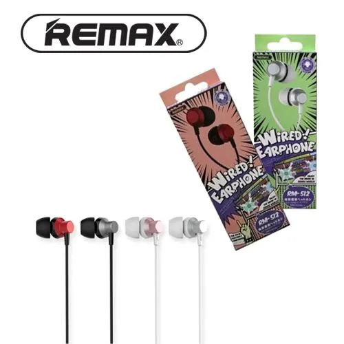 REMAX RM 512 High Performance Wired In Ear Earphone Stereo with Mic, 3 ...