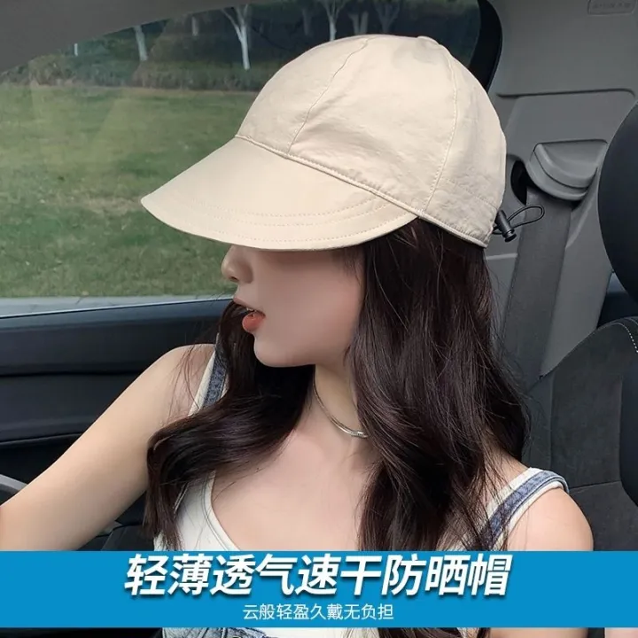 Zhao%20Lusi%20Same%20Sun%20Hat%20Women's%20Spring%20and%20Autumn%20Korean%20Drawstring%20Lightweight%20Sun-Proof%20Face%20Cover%20Sun%20Bucket%20Hat%20Peaked%20Cap%20-%20Image%208