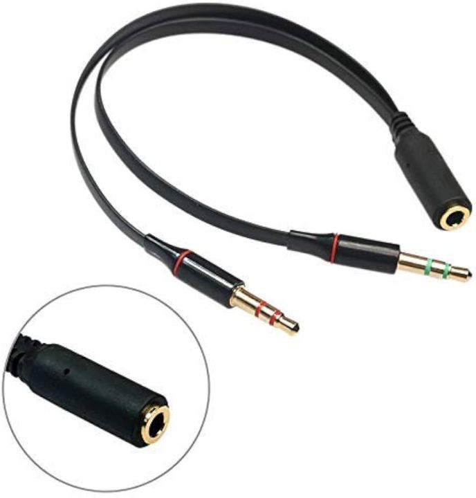 3.5mm%201%20Female%20to%202%20Male%20Headphone%20&%20Mic%20Plugs%20Audio%20Y%20Splitter%20Cable%20Cord%20-%20Image%203