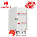 HAVELLS DB Board 4 Way Capacity 1+12 (17x11x4) Three Phase MCB Incoming for Single Phase Outgoing Distribution. 