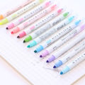 RHS Online 12 Colors Double-ended Highlighter Pen Set Fluorescent Pens Milkliner Painting Candy Colored Pen Students. 