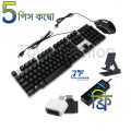 Gigasonic RGB-699GS Luminous Gaming Keyboard & Mouse Combo – RGB Backlight, High Precision Sensor, USB 2.0, 1.5M Cable. 