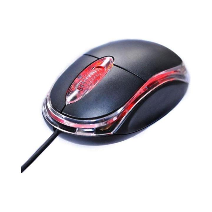 3D Optical Wired USB Mouse - Black - Mouse - Mouse