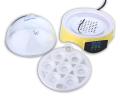UK Plug 7 Eggs Mini Digital Automatic Temperature Control Egg Turning Incubator Transparent Hatcher(yellow).. 
