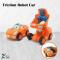 Mini Racing Friction Toy Racing De-Forming Car to Robot/ Push N Go Toys for Kids. 