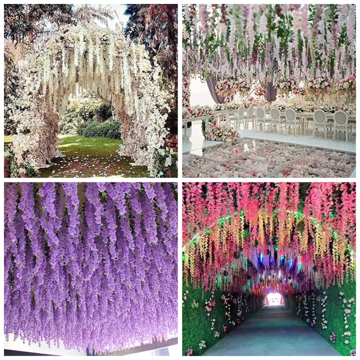 95cm%20Wisteria%20Artificial%20Flower%20Silk%20Vine%20Garland%20Hanging%20for%20Wedding%20Party%20Garden%20-%20Image%205