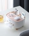 ECOCO Cute Large Storage Napkin Holder Multi-functional Car Tissue Box Light Luxury Storage Box Desktop- The Asia Express. 