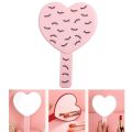 Eyelash Extension Handheld Makeup Mirror Heart Shape Makeup Vanity Mirror with Handle Hand Mirror SPA Salon Compact Mirrors. 