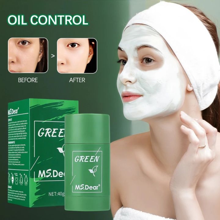 Green Tea Cleaning Mask Stick Deep Moisturizing Shrink Pores Blackhead Acne Facial Film Korean Skin Care Product Face Mask New JokeT