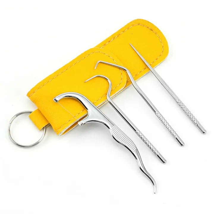 4pcs%20Portable%20Stainless%20Steel%20Toothpick%20Dental%20Floss%20Oral%20Care%20Teeth%20Cleaning%20For%20Outdoor%20-%20Image%207
