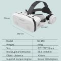 SHINECON Vr G15E Within 4.7-7 inch Screen Generation Smart Mobile Phone 3D Cinema Virtual Reality Vr Glasses Headset with Earphones Compatible iOS & Android Smartphone. 