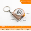 Portable mini measuring tape Small household tape measure retractable 2m mild steel tape measure steel key chain tape measure. 