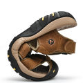 Summer Men Sandals Genuine Leather Mens Casual Shoes Outdoor Men Leather Sandals for Men Beach Shoes Roman Shoes Plus Size 38-48.