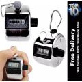 Hand Tally Counter, Tasbih, Tosbi Metal Tasbeeh With Finger Ring-Silver. 