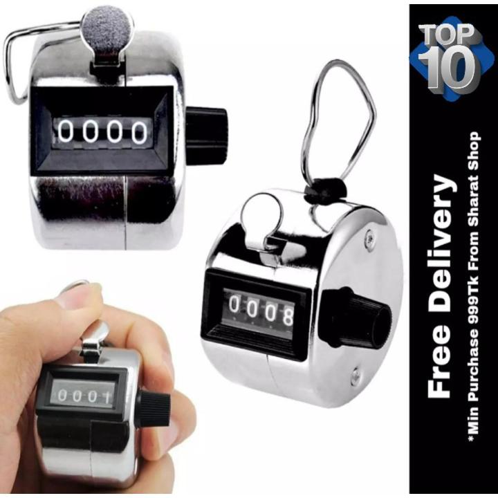 Hand Tally Counter, Tasbih, Tosbi Metal Tasbeeh With Finger Ring-Silver