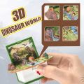 【Clearance Markdowns】 Mini 3D Book Folding Book Keychain Handheld Game Space Mini Keyring Dinosaur Football Match Stress Relieve Children. 
