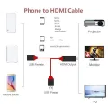 converter 1M HDMI Phone To TV Adapter Cable Universal Android Phone Micro USB Type C EZCast Connect. 