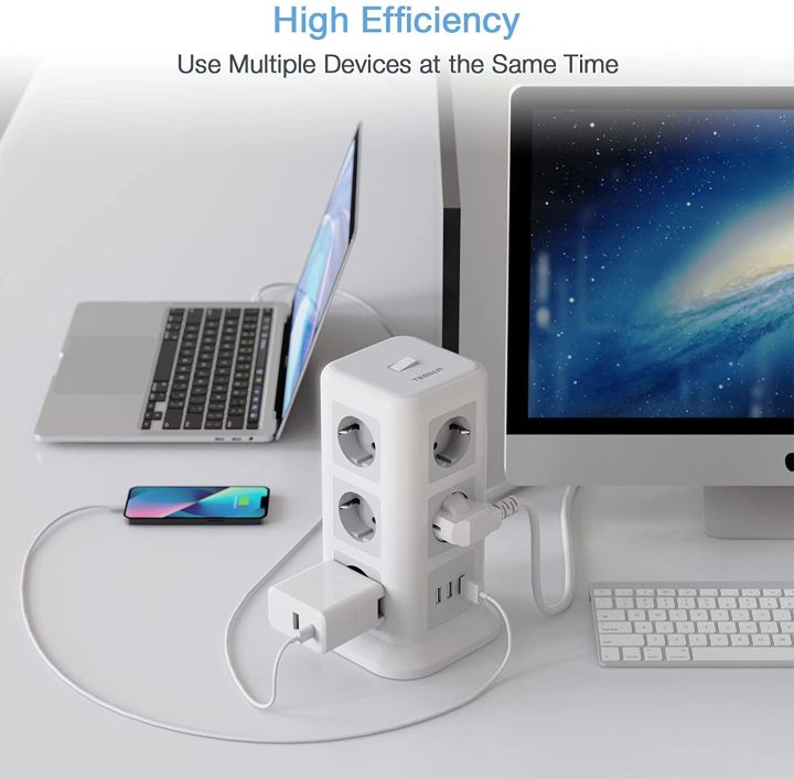 TESSAN%20Vertical%20Power%20Strip%20Multiple%20Tower%20Socket%20Surge%20Protector%20EU%20Plug%20Outlets%20with%20USB%20Ports%202m%20Extension%20Cable%20Home%20Office%20-%20Image%206