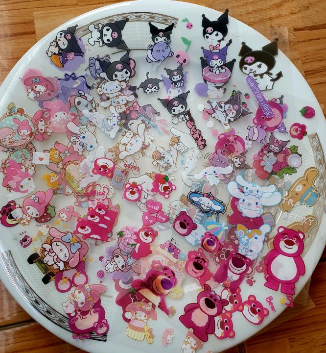 Waterproof PVC Cartoon Stickers, Cartoon Handbook Stickers, kawaii-style characters, Stationery Stickers (12 Sheets) Gift Item